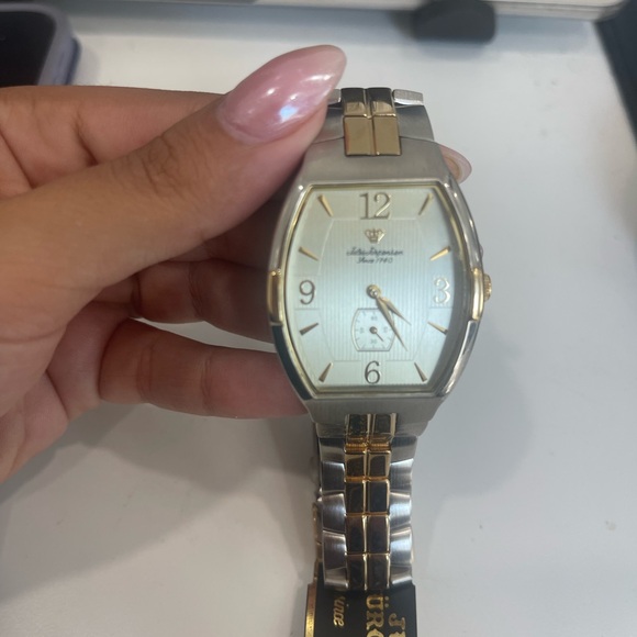 New Vintage Jules Jurgensen Men Two Tone stainless steel Watch no box - Picture 2 of 3